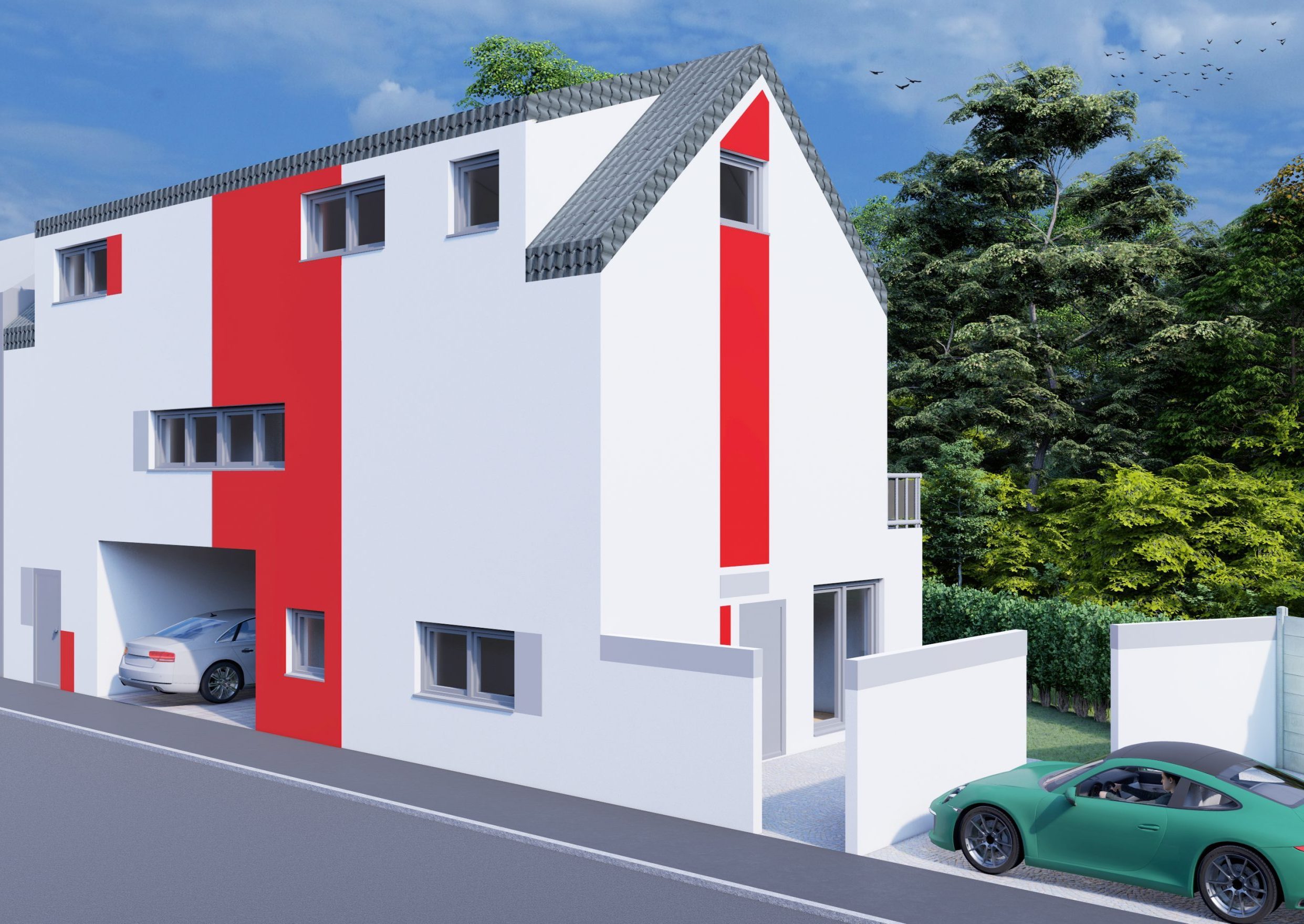 Einfamilienhaus Augsburg Oberhausen Schlüsselfertig Rohbau Baufirma Bauunternehmen Bauträger
